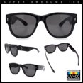 thumbnail image 2 of Retro Gentlemanly Vintage Style Horn Rim Hipster Plastic Sunglasses Black Marble - Black, 2 of 7