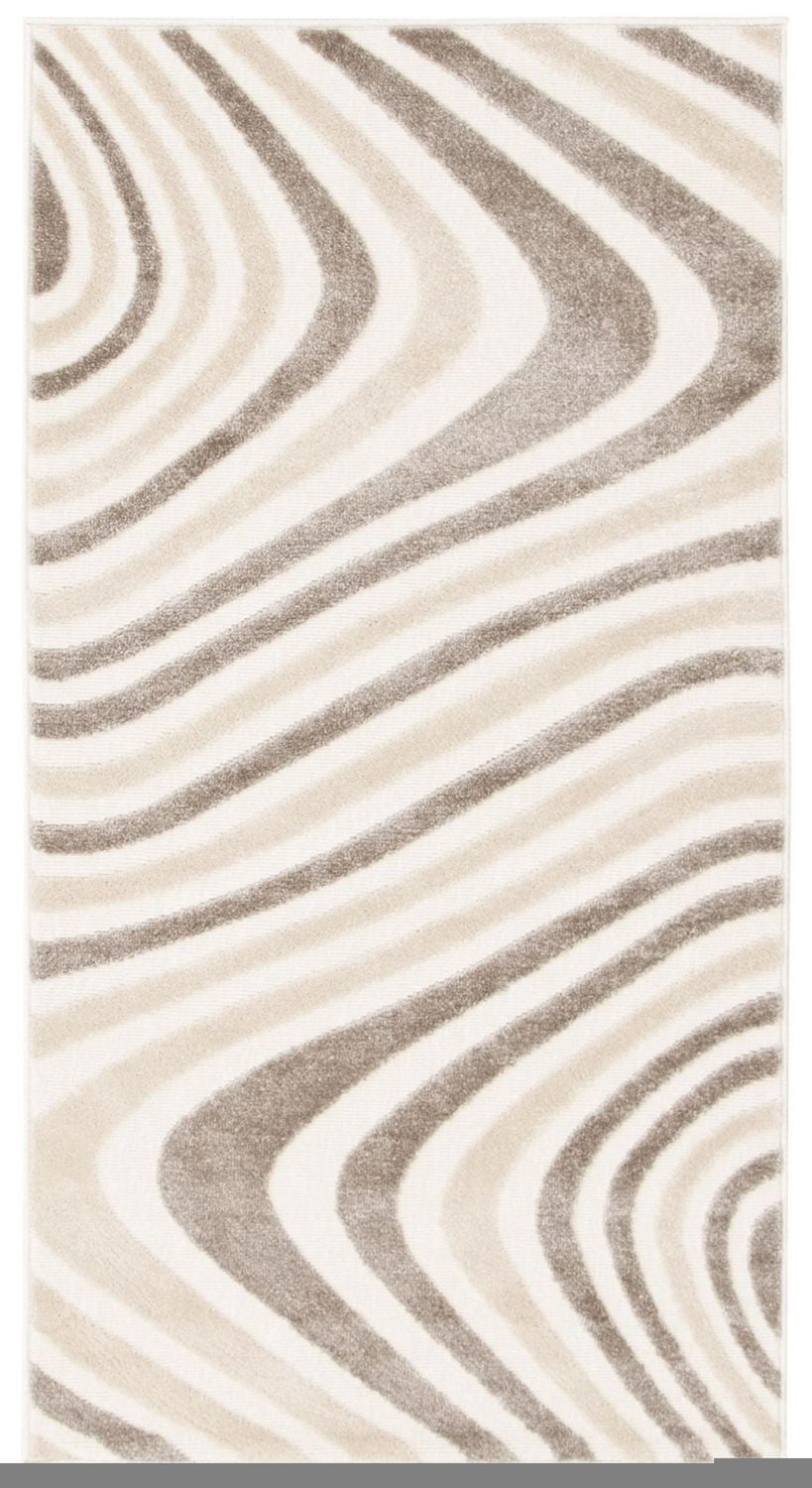 ECARPET Modern Area Rug for Dining Room, Living Room, Bedroom or Den Zuma Ivory