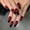 Ombre Red Black, variant on Glitter Press Nails Coffin Medium Long Nails with Bling Ombre Curved Line Designs Manicure Nails Gel False Nails for Wedding Classy stick for Women
