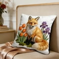 thumbnail image 5 of chaungfeng Vintage Forest Animals Pillow Cover, Fox Decor Throw Pillow Covers Wildlife Pillowcase Cushion Case Pillow Decorative for Couch Sofa Home Office Outdoors 18x18 Inch, 5 of 6