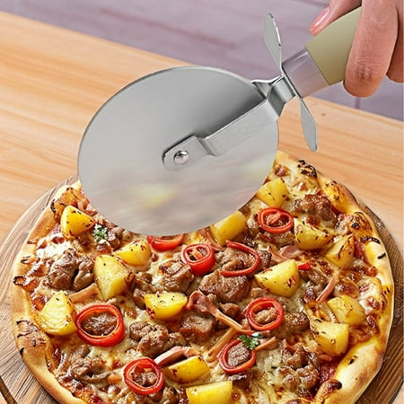 

Fufafayo Today Deals Kitchen Household Manual Stainless Steel Pizza Cutter Sharp Roller Pizza Cutter Round Single Wheel Pizza Cutter Sharp Home Roller Pizza Cutter