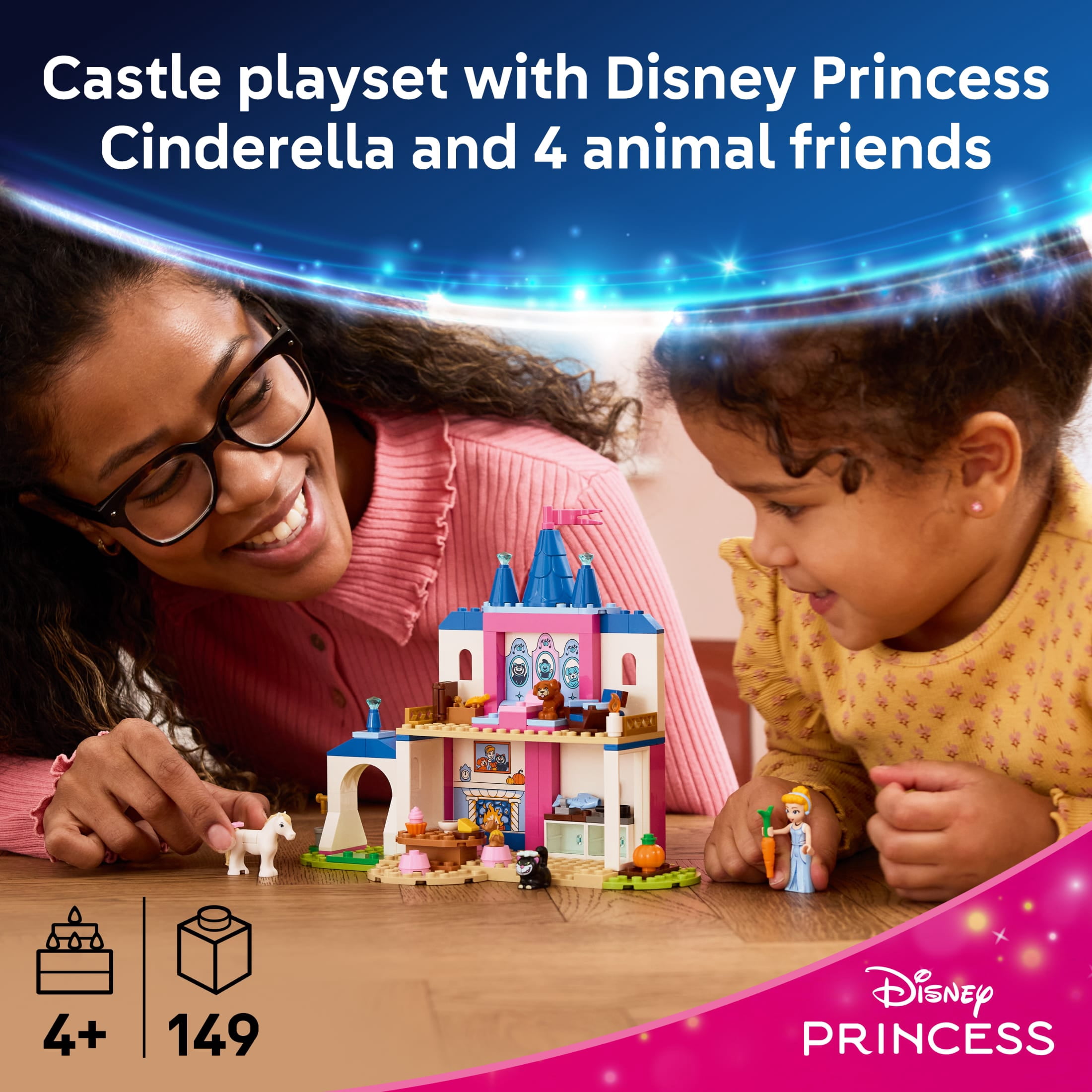 LEGO Disney Princess Cinderella Animal Friends Castle - Preschool Building Toy for Girls & Boys, Ages 4+ - Disney Gift for Kids with 5 Figures - 43283