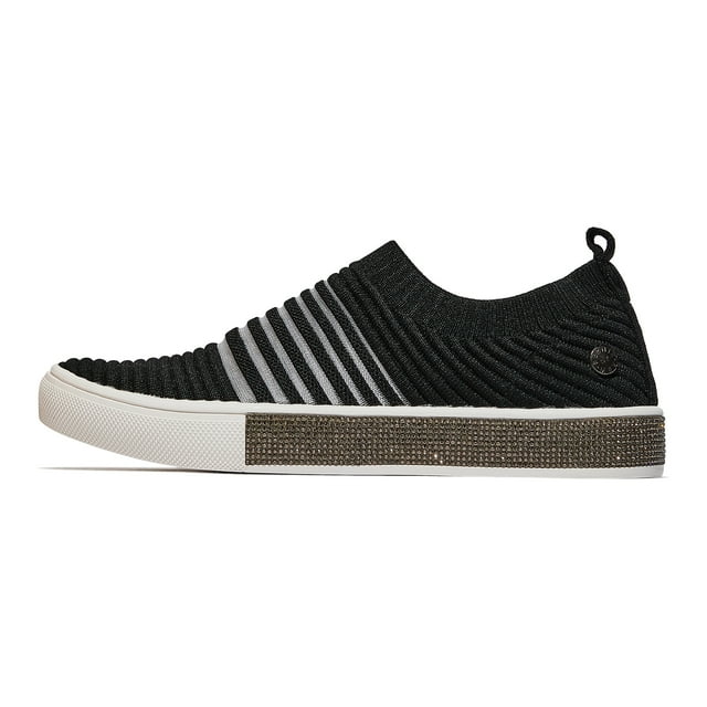 Bernie Mev's Womens Iris Slip On Fashion Sneaker - Black