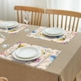 thumbnail image 3 of Pioneer Flower Floral Print Pattern Summer Placemats Table Placemats Set Of 4-Linen Kitchen Washable Placemats Table Mats 12x18 Inch Non-Slip Heat Resistant, 3 of 6