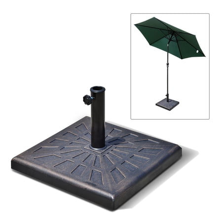 20 Square Patio Umbrella Base Outdoor Resin Parasol Stand Market Umbrella Holder Deck Bronze Walmart Canada
