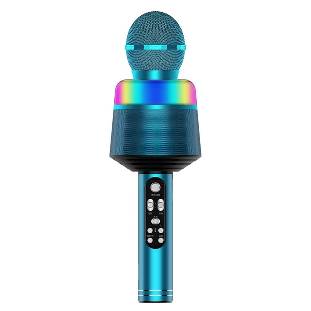 Amdohai 3 In 1 Wireless Microphone Portable Handheld Mic Speaker Adjustable Volume LED Lights