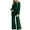 Green 2 piece outfits for women, variant on Usmixi 2 Piece Outfits for Women Casual Solid Lounge Sets for Women Lantern Long Sleeve Crewneck Pullover and Drawstring Wide Leg Pant 2 PC Sets Fall Winter 2 Piece Sets Under $10