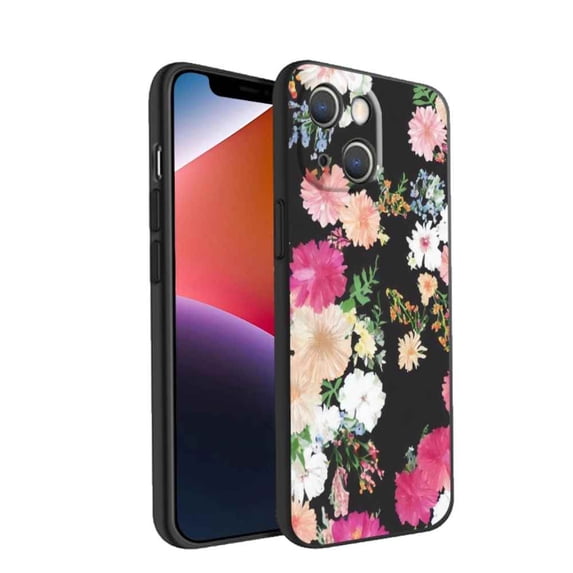 Floral-326 Phone Case, Degined for iPhone 14 Case Men Women, Flexible Silicone Shockproof Case for iPhone 14