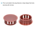 thumbnail image 4 of Uxcell 64Pcs 28mm Tapones para agujeros redondos de nylon plástico marrón-rojo, 4 of 6