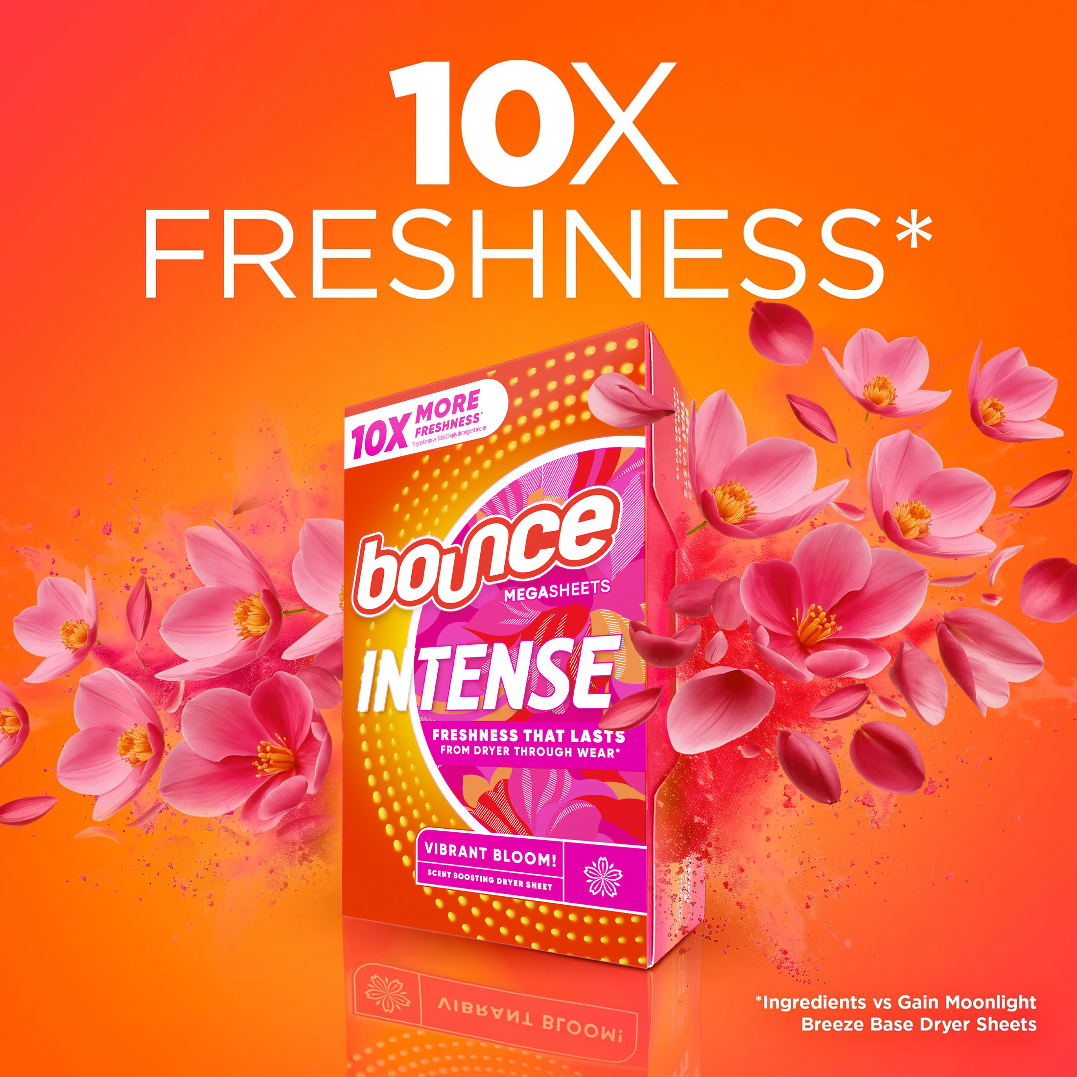 Bounce Intense Dryer Sheets, Vibrant Bloom Scent, 60 Count photo 4
