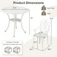 thumbnail image 3 of Costway 5 PCS Patio Cast Aluminum Bistro Set Dining Table & Chair with Umbrella Hole, 3 of 10