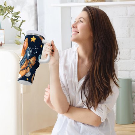 

Dogs Astronauts Space 40 oz Tumbler Insulated Travel Mug Leak Proof Water Bottles Glasses Fits in Car Cup Holder