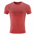 thumbnail image 2 of TAGOLD Mens Summer Short Sleeve Round-Neck Blouses & Shirts Solid Color Slim Outdoor Running Top, 2 of 4