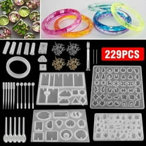 TSV 229pcs Silicone Resin Molds Kit, Silicone Epoxy Casting Molds Tools Set for DIY Jewelry Craft Making