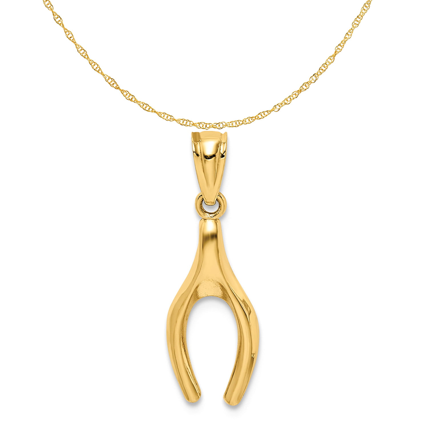 Gold Wishbone Necklace – Admiral Row