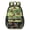 Bigfoot and Campfire Green Pattern, variant on Bigfoot and Badge Blue Pattern 17" Waterproof Oxford School Backpacks for Teens, S-Shape Padded Straps, for School, Travel, Hiking, Camping