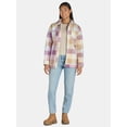 thumbnail image 4 of Jason Maxwell Women's and Women’s Plus Poodle Plaid Full-Zip Shacket, Sizes S-3X, 4 of 5