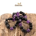 thumbnail image 2 of Amberalia knotted Baltic Amber Necklace with Amethyst, GIA Certificated - for natural remedies - Boost immune System - Cherry-Amethyst 12.5”, 2 of 7