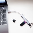 thumbnail image 4 of Hub USB Adaptador de concentrador de datos USB 3.0 / 2.0 de 4 puertos Divisor de cable de extensión Eccomum Silver, 4 of 7