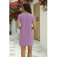 thumbnail image 6 of Sherrylily Women T Shirt Mini Dress Summer Crew Neck Short Sleeve Casual Dress with Pocket, 6 of 6