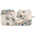 thumbnail image 3 of Xixirimido Car Windshield Sun Shade Universal Fit for SUV Truck Sedan Auto Front Window Sunshade Sun Visor Block UV Rays Keep Cool Car Accessories, Dragonfly Boho Floral, 3 of 8