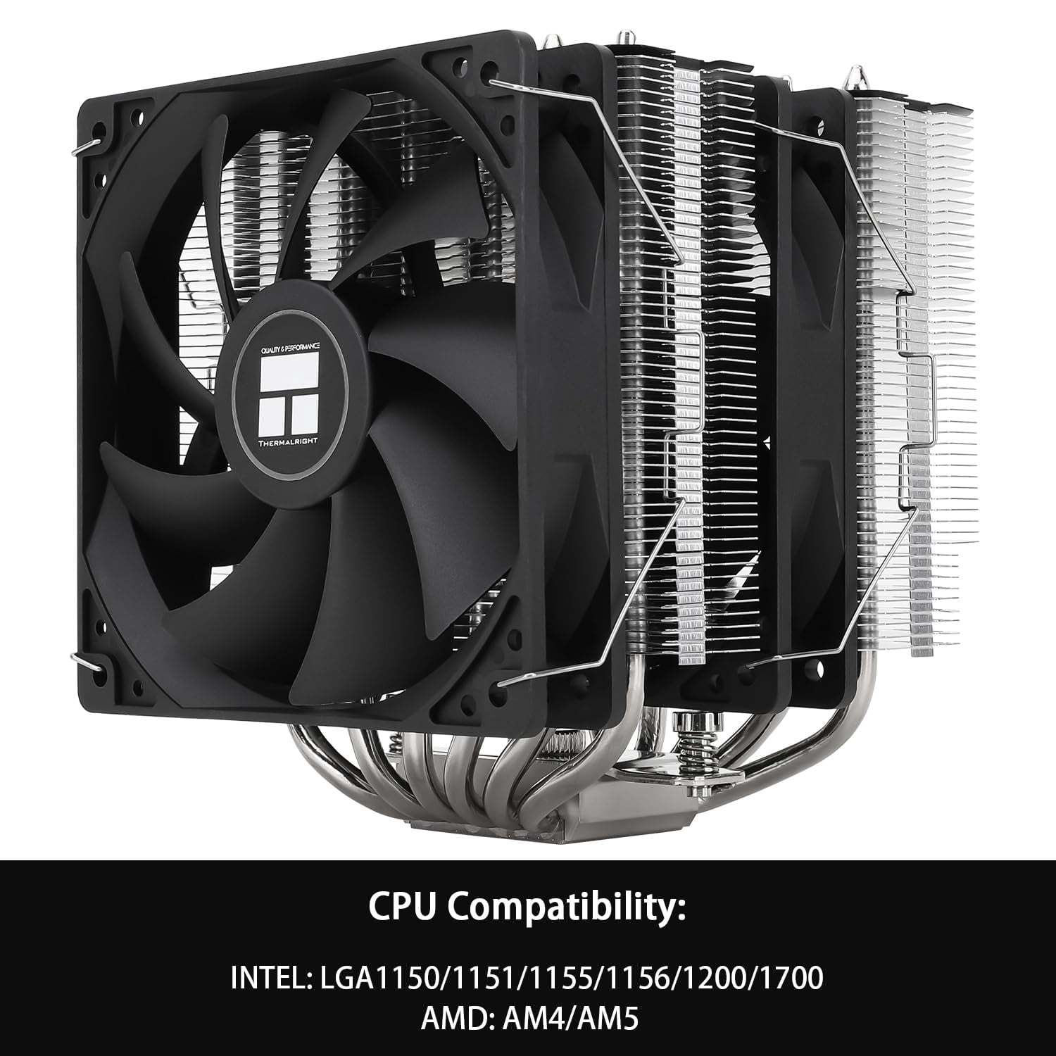 Thermalright Peerless Assassin 120 SE CPU Cooler, 6 Heat Pipes AGHP Technology, Dual 120mm PWM Fans, 1550RPM Speed, for AMD:AM4 AM5/Intel LGA 1700/1150/1151/1200/1851,PC Cooler