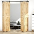 thumbnail image 2 of 3.3-8Foot Bi-Folding Sliding Barn Door Hardware Kit Heavy Duty For 4 Doors ,Easy Install, 2 of 6