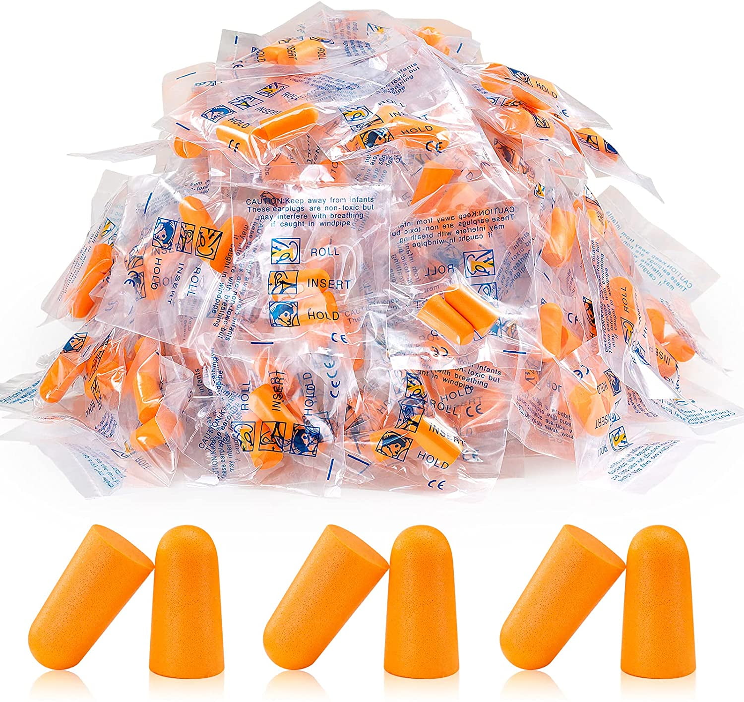 Coain 50 Pairs Earplugs for Noise Canceling Ear Plugs for Sleep Work Snoring Sound Canceling