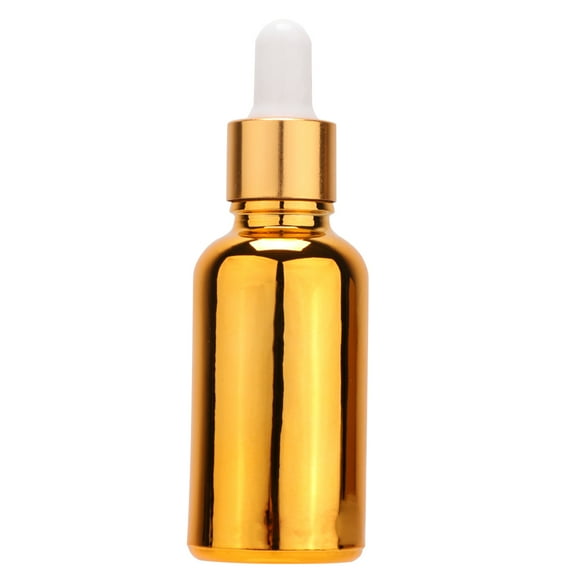 FESTFENDS Essential Oil Dropper Bottle Golden Glass 1Pack Refillable Container for Essential Oils