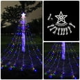 thumbnail image 2 of Five Pointed Star Waterfall Lamp Led Meteor Star Lamp Courtyard Layout Christmas Decorative Lamp Taillight, 2 of 13