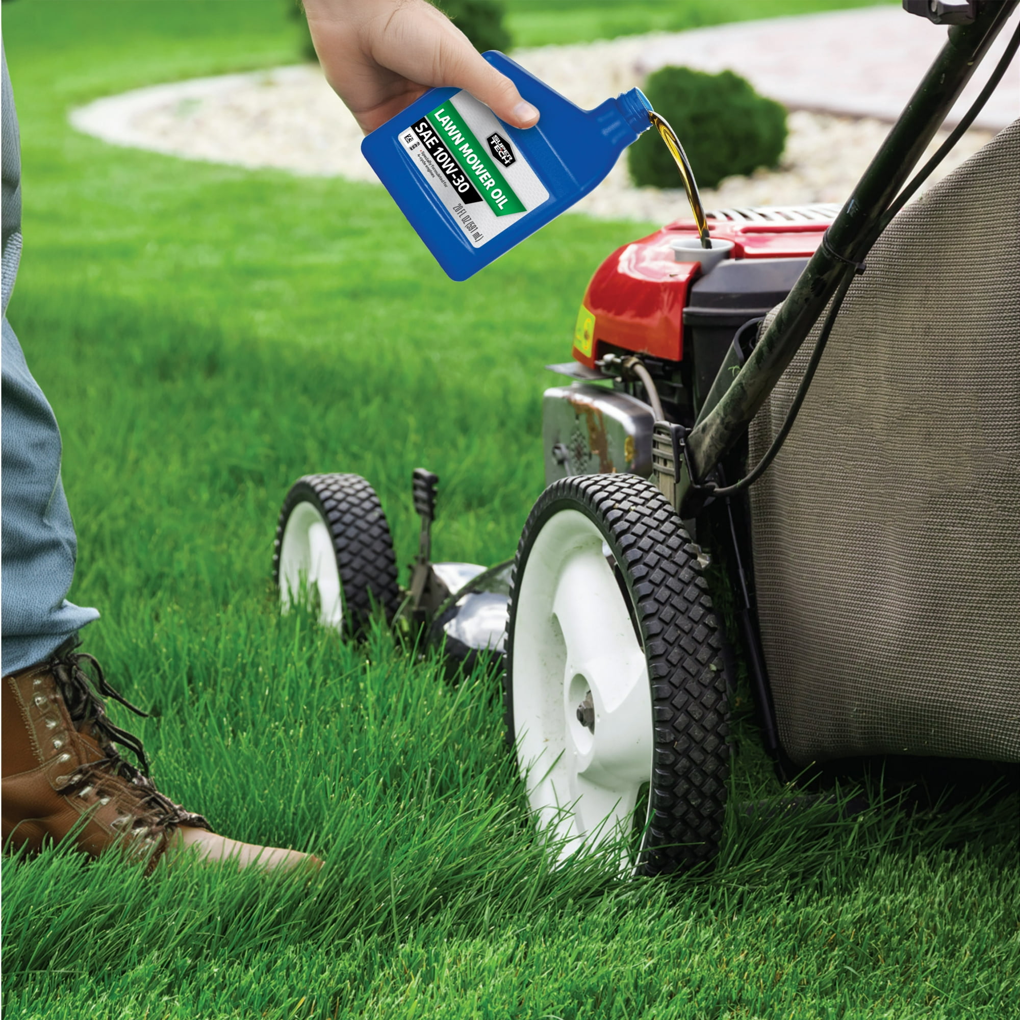 Super Tech Conventional SAE 10W-30 Lawn Mower Oil, 20 oz Bottle