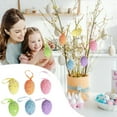 thumbnail image 5 of yulier 6 Pcs Foam Easter Egg Hanging Ornaments, Easter Decorations Easter Egg Ornaments for Easter Tree Decor, Easter Basket Stuffers, Party Favors Supplies, 5 of 5