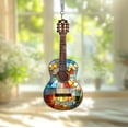 thumbnail image 2 of Personalized Guitar suncatcher Window hanging Musical Instrument acrylic Ornament Music Lover Gift Guitar Lover Gift, 2 of 4