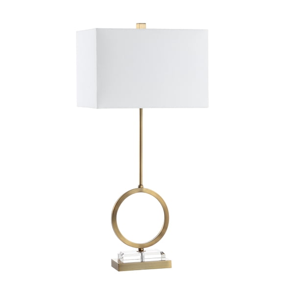 Safavieh Kaden Round 31.5 in. H Lamp, Clear/Brass Gold, Set of 2