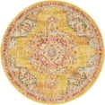 thumbnail image 1 of Unique Loom Penrose Center Medallion Rug3' 3 x 3' 3 Round Gold/Red, 1 of 4