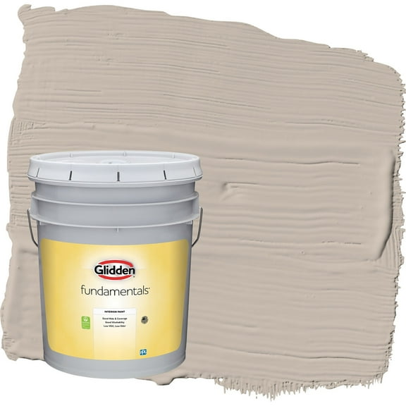 Glidden Fundamentals Legendary / Beige Flat Interior Paint, 5 Gallon