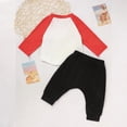 thumbnail image 5 of ZEHJUHAN Toddler Boys' 2-Piece Set, "Heart Breaker" Print Round Neck Long Sleeve T-Shirt and Heart Print Pants Red，6-9M, 5 of 11