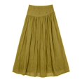 thumbnail image 6 of CAIXIA Work Skirts for Women Straight Polka Dot Stretchable Fabric Chiffon Elastic High Waist Pleated A-Line Flared Maxi Skirts, 6 of 6