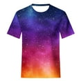 thumbnail image 5 of Penkiiy Galaxy Printed Shirt , Women's Print Graphic T Shirt Short Sleeve Summer T-Shirt Novelty Casual Tee XL Multicolor, 5 of 6