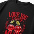 thumbnail image 6 of Love You Cherry Much Graphic T-Shirt | Women's Short Sleeve Crew Neck Tee | Cherry Print Top, 6 of 9