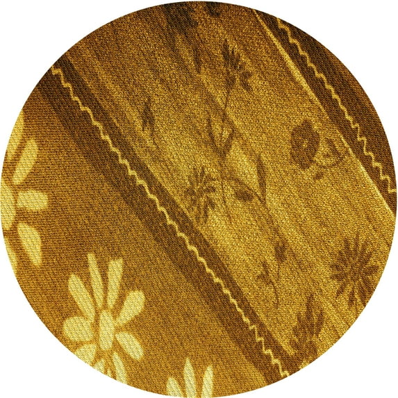 Ahgly Company Indoor Round Patterned Tomato Sauce Red Area Rugs, 8' Round