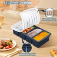 thumbnail image 5 of Dark Blue Silicone Freezer Tray 2-Pack Meal Prep Food Storage, 5 of 7