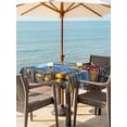 thumbnail image 4 of Big Ben Square Outdoor Tablecloth with Umbrella Hole Urban Street Red Bus Impressionist 54x54 Inch Waterproof Table Cover Zippered Table Cloth for Garden Patio, 4 of 8