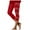 Red, variant on TSADFHJI Black Skirt with Slit Women's Olive Print Elastic Tights Leggings 3/4 Athletic Pants for Sports Workout Xl Red