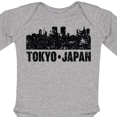 thumbnail image 4 of Inktastic Tokyo Japan City Skyline with Grunge Boys or Girls Long Sleeve Baby Bodysuit, 4 of 5