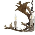 thumbnail image 5 of JONATHAN Y Speller 27" Adjustable Resin Antler 3-Light LED Chandelier, Brown, JYL6303A, 5 of 10