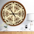 thumbnail image 2 of DesignArt Orienta Mandala Chocolat Grande Horloge Murale, 2 of 2