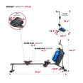 thumbnail image 2 of Sunny Health & Fitness Hydro + Dual Resistance Magnetic Water Rowing Machine - Blue - SF-RW5809, 2 of 9