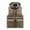 Khaki, variant on APEXFWDT Men's Big&Tall Hooded Puffer Vest Sleeveless Stand Collar Zip-Up Warm Outerwear Winter Casual Vest with Secure Pockets,L,Black
