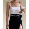 thumbnail image 5 of HLSOHJP Gold Silver Waist Chain Belt for Dress Women Flowers Waist Chain Belly Belt Body Chain Jewelry, 5 of 6